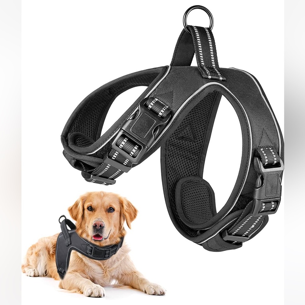 Medium Dog Harness, No Pull Vest Harnesses with Adjust Chest Steap,Reflective